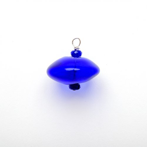 Nancy Chase's Cobalt Blue Glass Earrings - , Contemporary Wire Jewelry, Beads, trim excess wire